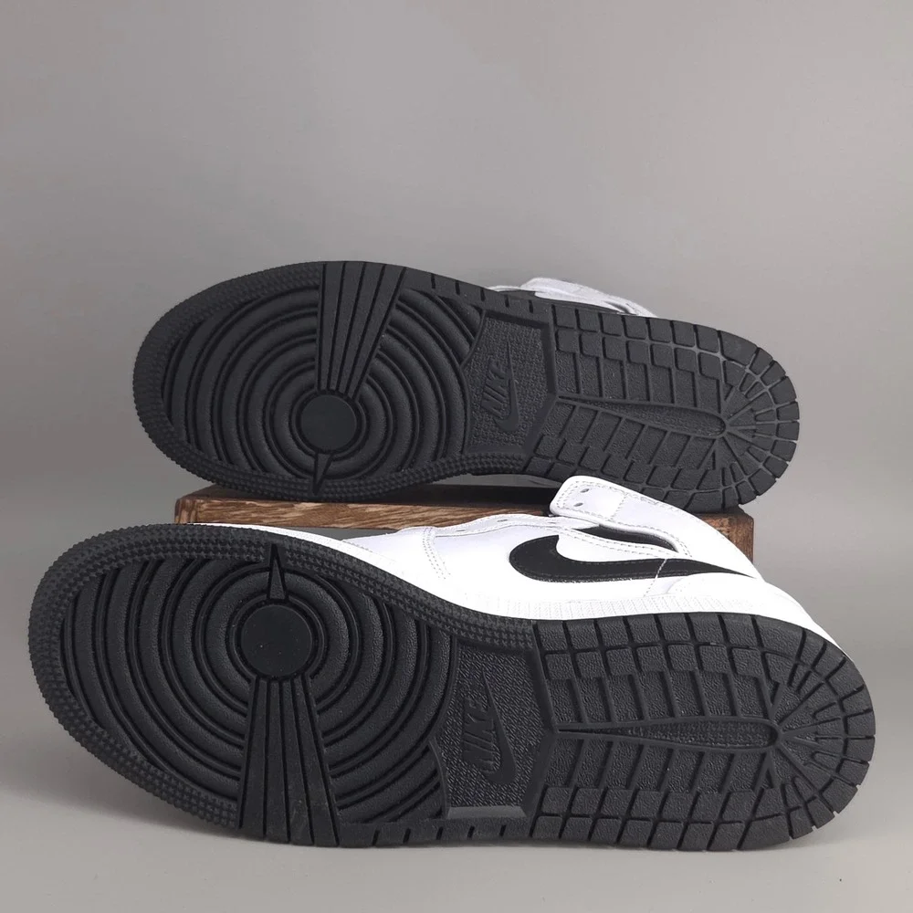 Nike Air Jordan 1 Mid GS 6.5Y White Black DQ8423-132 Basketball Sneakers